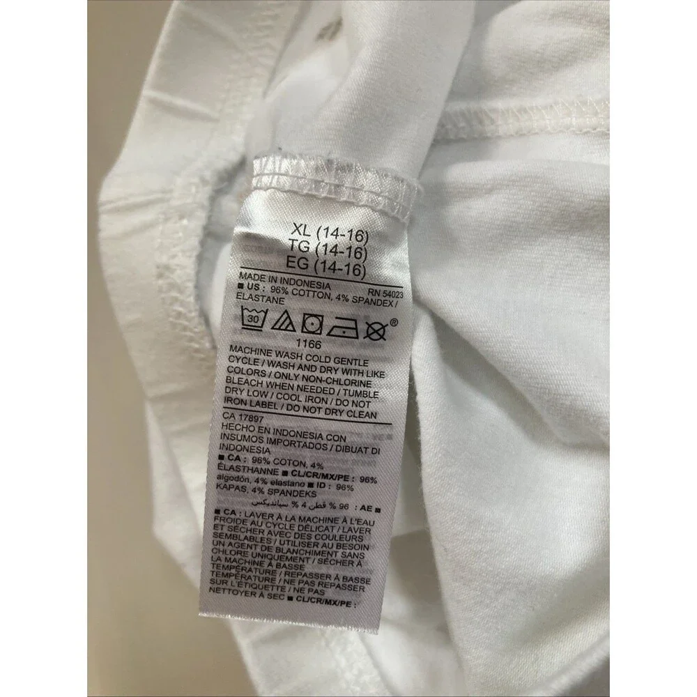 Old Navy Girl’s XL 14/16 Leggings White and Animal Print Built In Tough